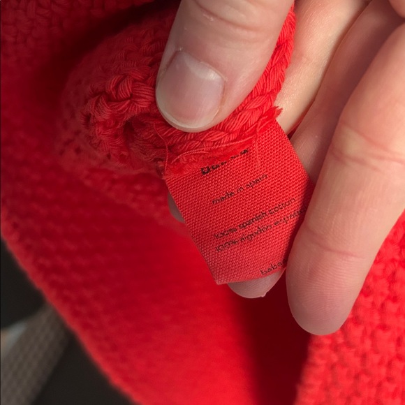 Babaa Bright Red Chunky Knit V-Neck Sweater Vest - Picture 6 of 9